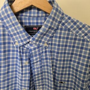 Vineyard Vines Blue Checkered Men's Shirt